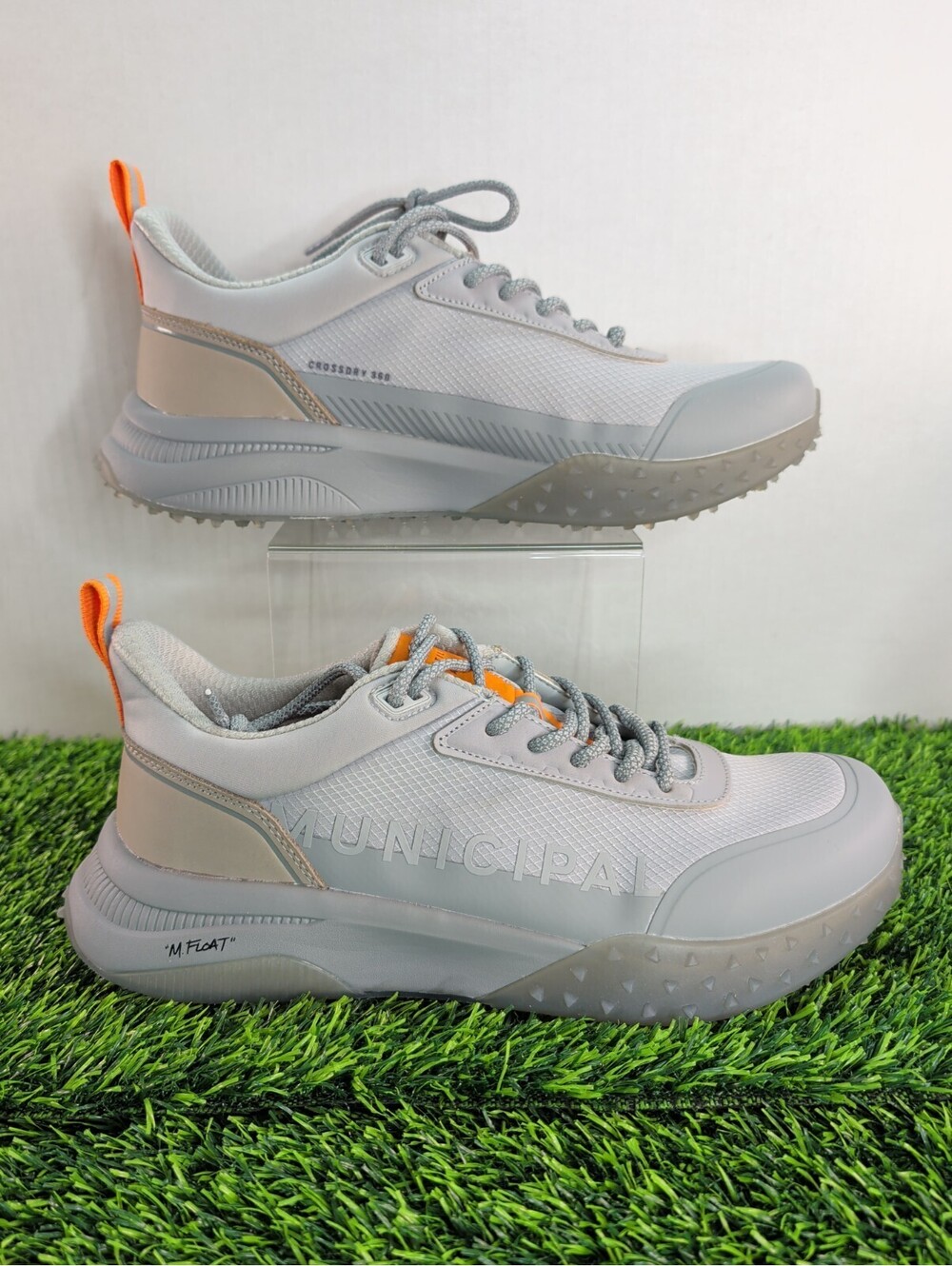 Municipal Sportcross ATG Golf Shoes Mens Size 10.5 Gray Orange Mark Wahlberg